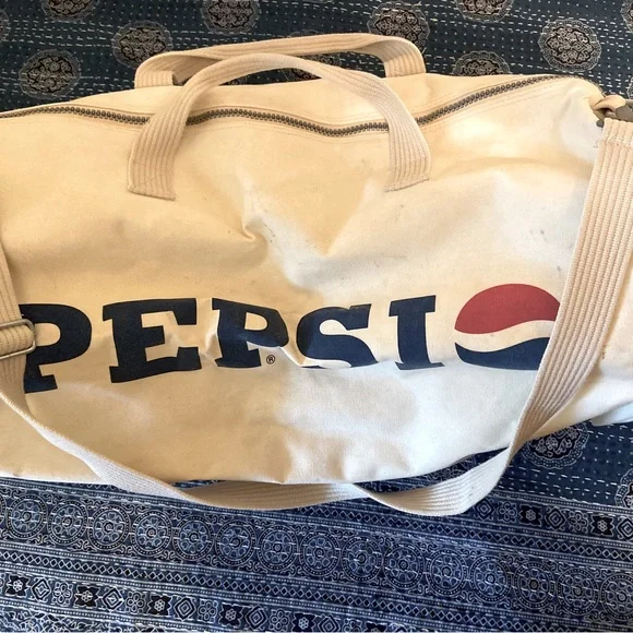 Pepsi Bags Vintage Pepsi Canvas Duffle Bag Poshmark